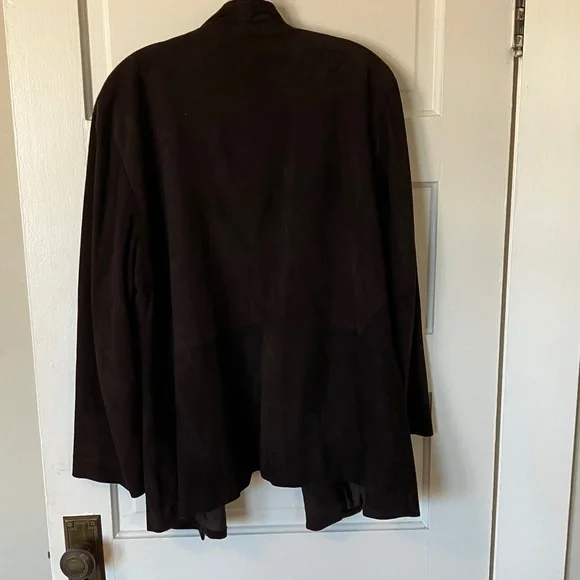 Eileen Fisher chocolate brown Suede Jacket - Picture 2 of 8
